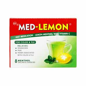 MED LEMON SACHETS 8'S MENTHOL