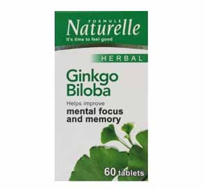 NATURELLE GINKGO BILOBA TABS 60