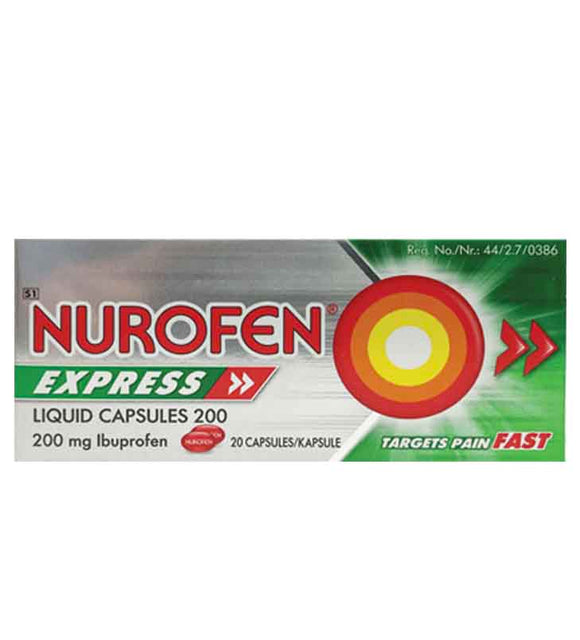 NUROFEN EXPRESS LIQUID CAPSULES 20