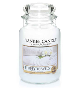 YANKEE CANDLE LARGE JAR FLUFFY TOWELS